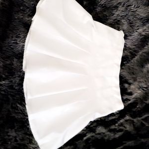 White tennis skirt